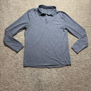 Lululemon Athletica Blue Polo Shirt Long Sleeve Casual